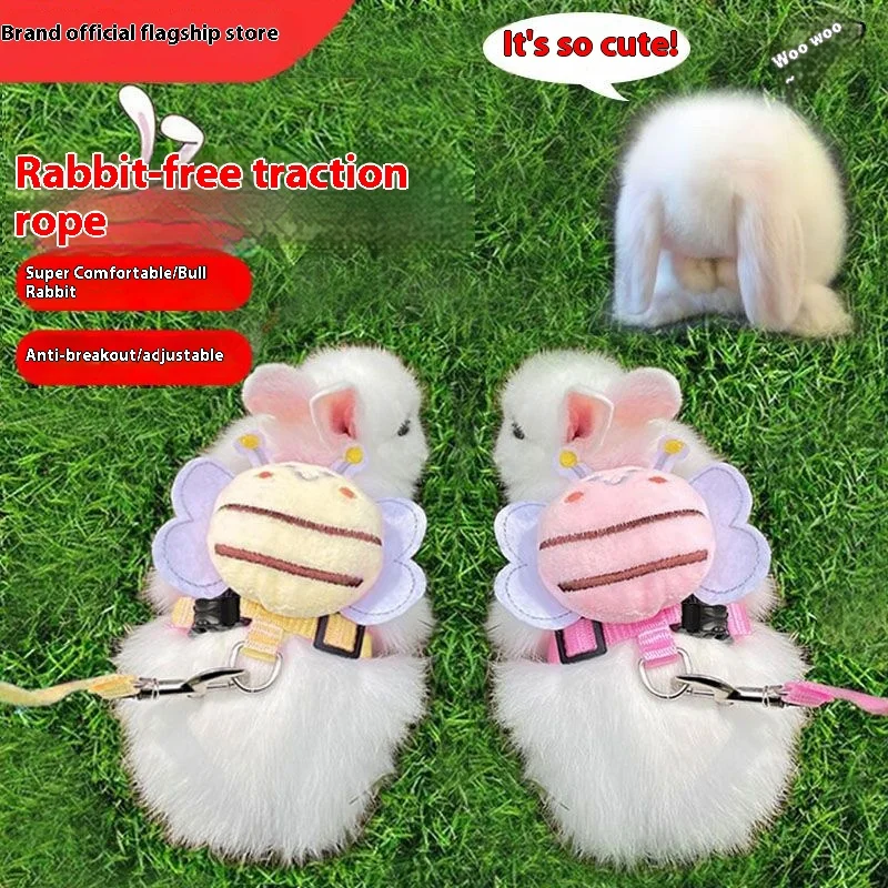 

Adjustable rabbit traction rope anti-break free rope pet anti-bite cute wind slip out special rope