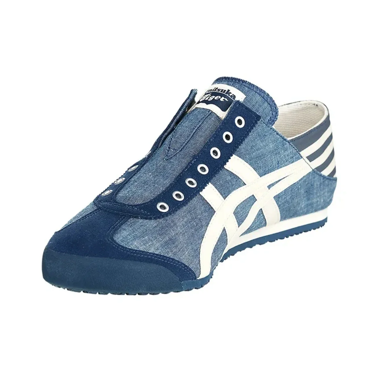 Asics Onitsuka Tiger MEXICO 66 Low Side Sneaker Women Men Blue Canvas Shoes