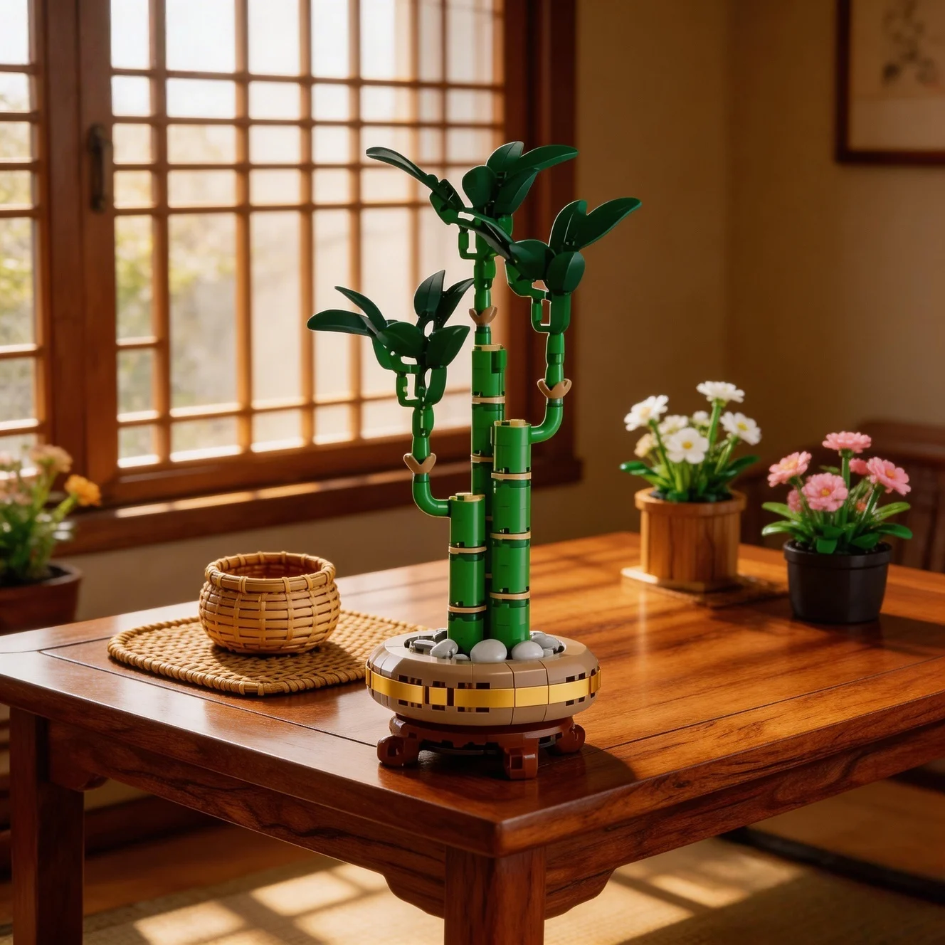 

325-grain modular set 2026 new model of fun and beautiful blue bamboo home decoration assembly adult holiday gift