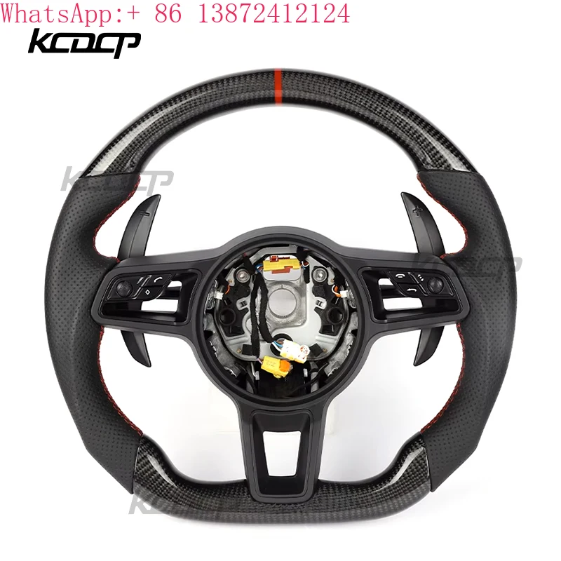 

Custom Alcantara Led Carbon Fiber Steering Wheel Fit for Porsche 718 911.2 971 959 992 CAYMAN 997 Macan Racing Wheel Convertible