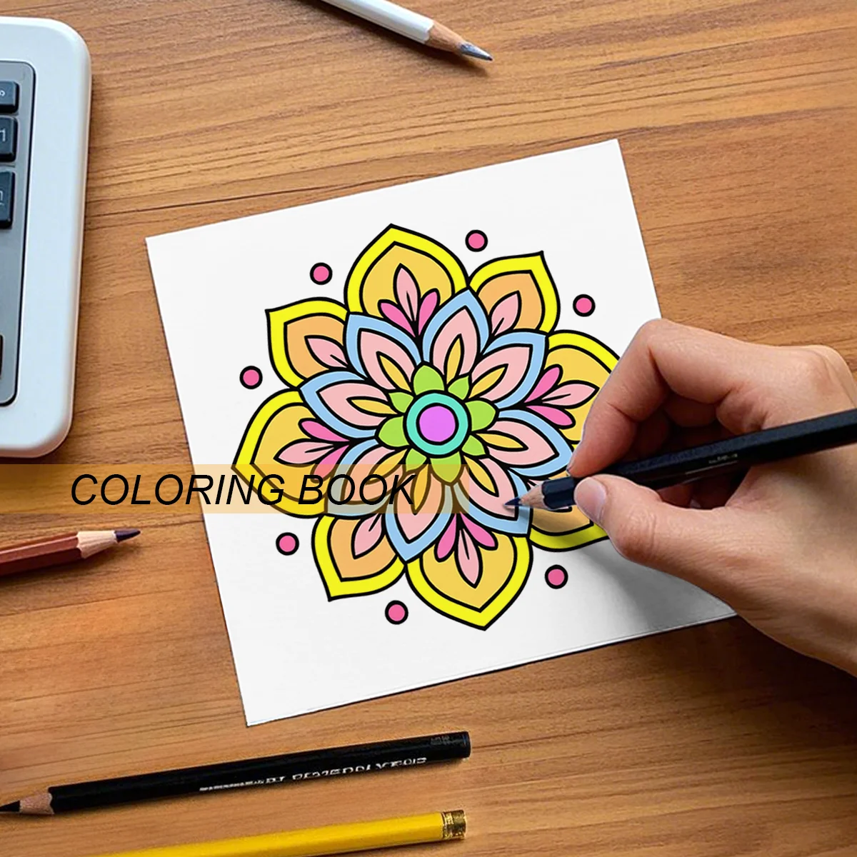 كتاب تلوين ماندالاس بولو وسهل كتاب تلوين زهور للبالغين والمراهقين يتميز 24 صفحة لرسم الرسم على الجدران
