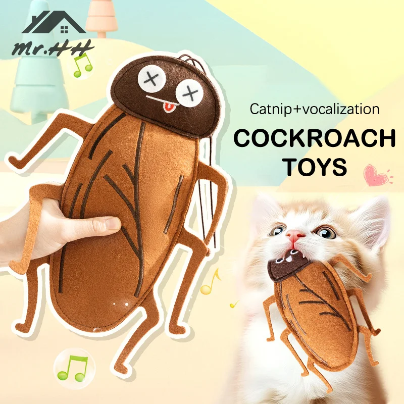 Creative Cat Toys Catnip Cute Kitten Realistic Cockroach Strange Insect Series Simulation Toys Pet Supplies