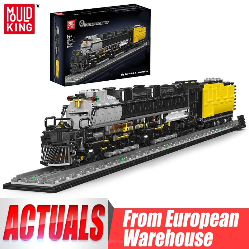 Mould King 12049 Technisches Spielzeugeisenbahn-Set Die MOC Big Boy 4-8-8-4 Lokomotive Baustein-Set Kinder Weihnachtsgeschenk
