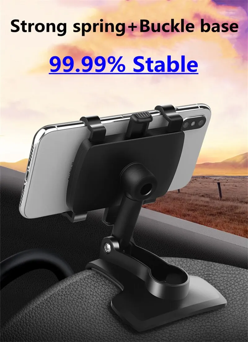 Universeller Auto-Handyhalter, Armaturenbrett-Clip-Halterung, GPS-Handyhalterung, Autohalterung für iPhone, Xiaomi, Huawei – Detail 4