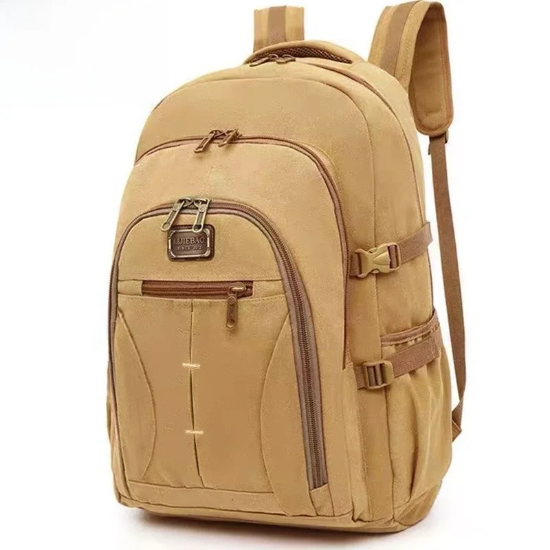 

Men's Large Capacity Canvas Backpack Casual Day Trip Outdoor Traveling Business Trip Special Purposed Bag Shoulder Bag