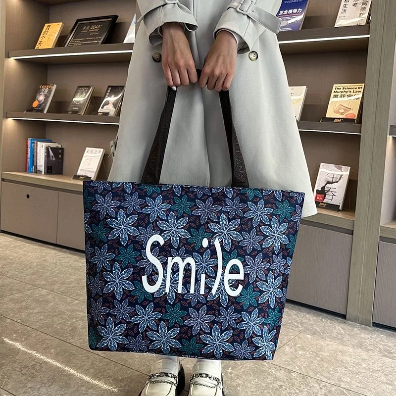 2024 New High end Design Large Capacity Shopping Handbag Tote Shoulder Bag High Appearance Light Luxury Outgoing Shopping Bag