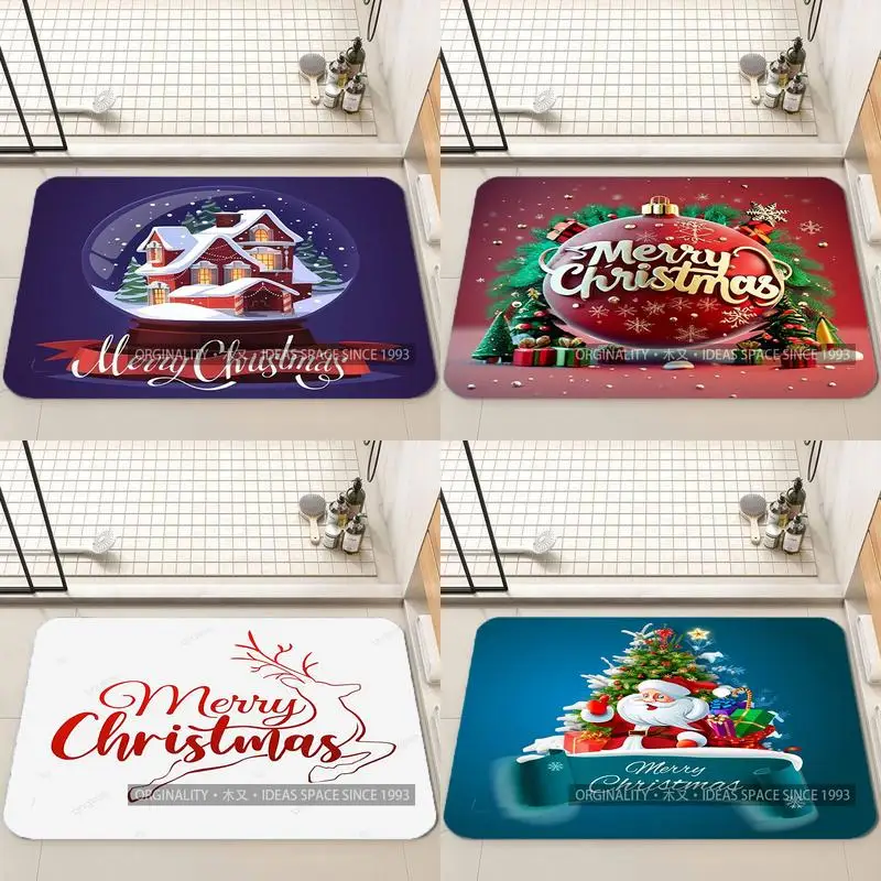 

Коврик с рождественским узором, украшение для гостиной, домашний диван, нескользящий ковер, кабинет, спальня, татами, детский мягкий напольный коврик