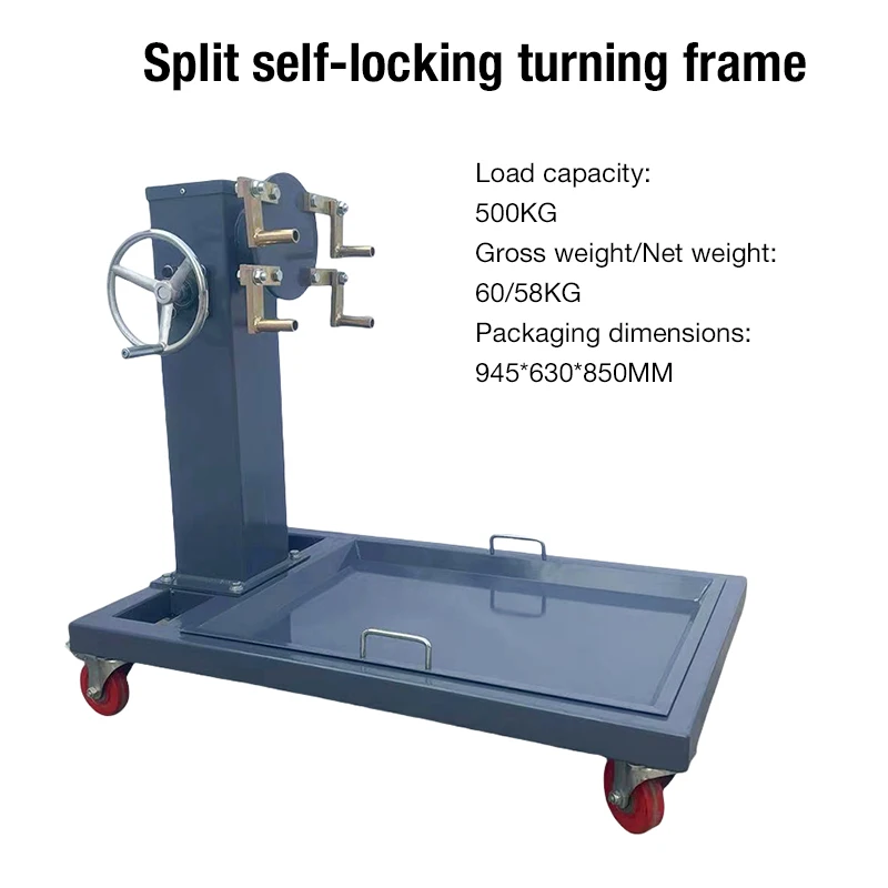 High Sale 500kg 800kg 2000kg 360 Degree Workbench Workshop Vehicle Rotating Hydraulic Fuel Engine Stand With Wheels
