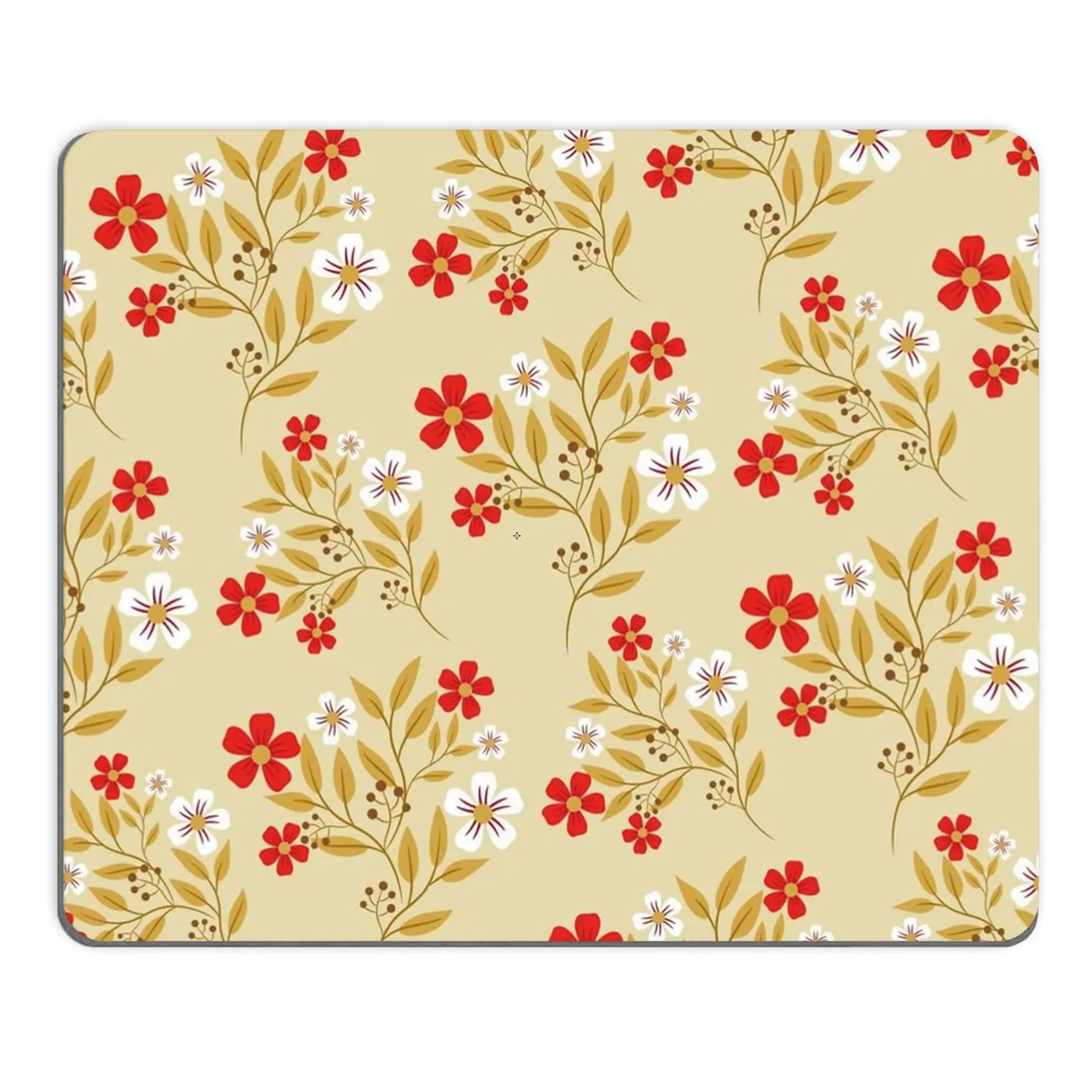 

High Quality Retro Flowers Plants Printing Gaming Mousepad Gamer Mouse Mat Keyboard Mats Desk Pad Mousepads 30x25cm For Computer