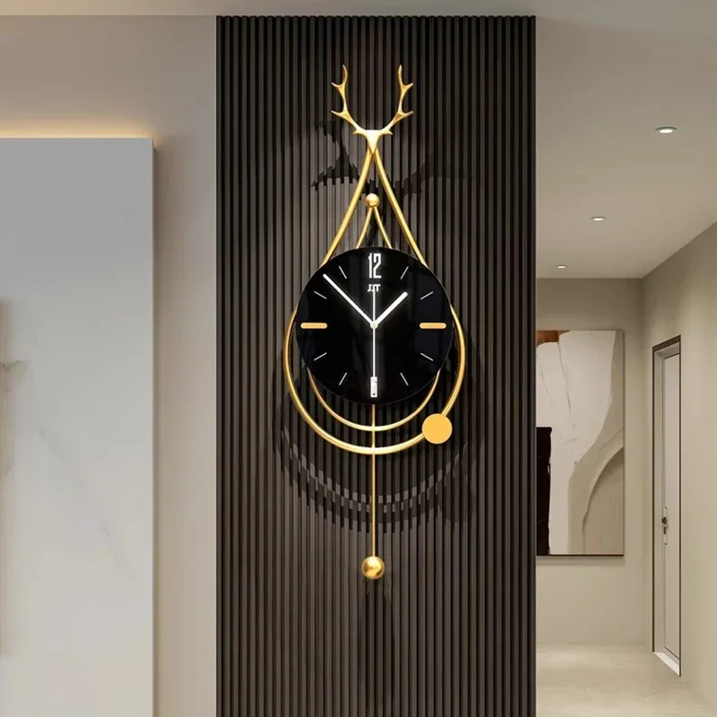 

Interior Luxury Wall Clocks Living Room Art Mural Digital Restaurant Wall Watch Modern Nordic Relogio De Parede Home Decoration