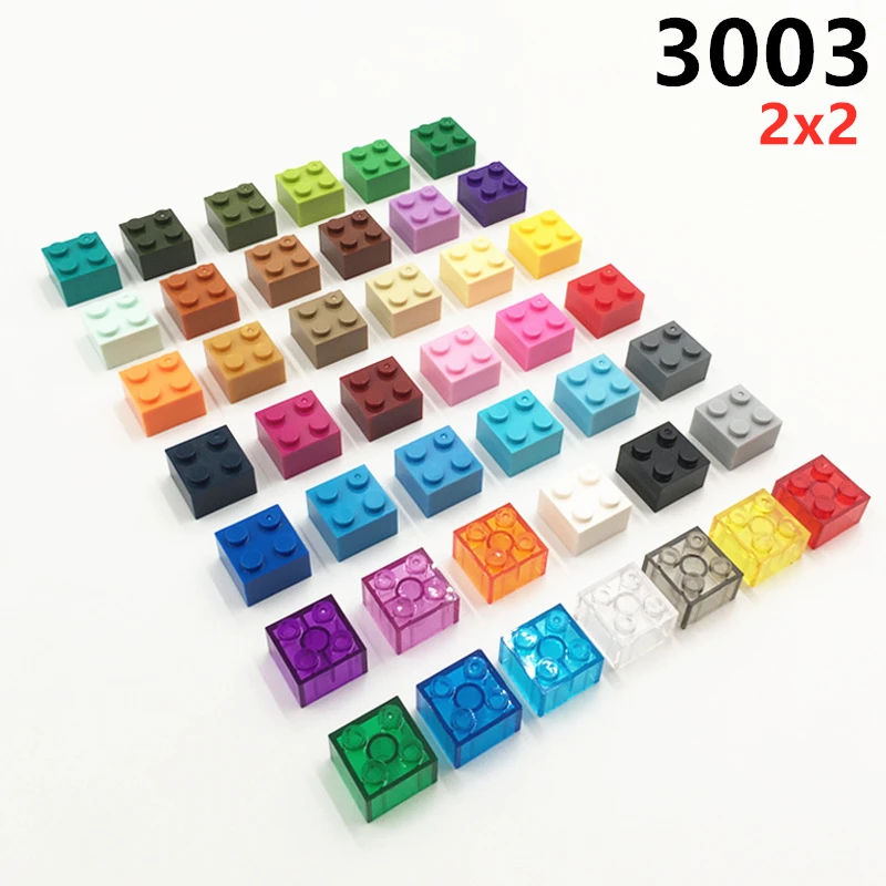 

50pcs/lot MOC Parts 3003 Brick 2x2 Compatible Figures Bricks DIY Assmble Building Blocks Particle Kid Puzzle Brain Toys Gift