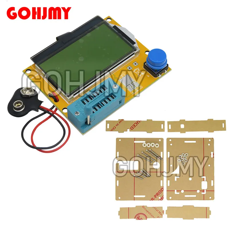 LCR-T4 Mega328 M328 Diode Triode Capacitance ESR Meter MOS PNP Transistor Tester LCD Display Transistors Diodes With Case Box