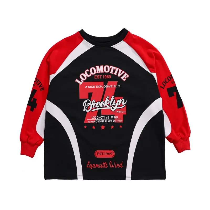 เด็กชาย Hip Hop Streetwear ชุด K-pop Contrast เสื้อกันหนาวกางเกงเด็ก Street Dance เสื้อผ้าสาวแจ๊สเครื่องแต่งกาย