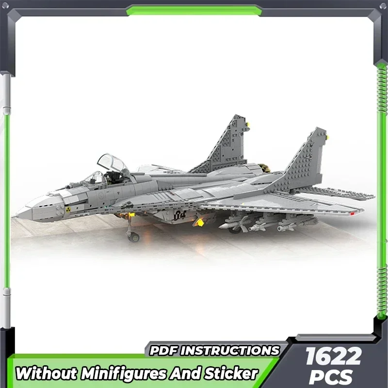 Moc Building Bricks Military Weapon Model MIG-29 Fighter Jet Technology Modular Blocks Gifts Toys For Children DIY Sets Assembly