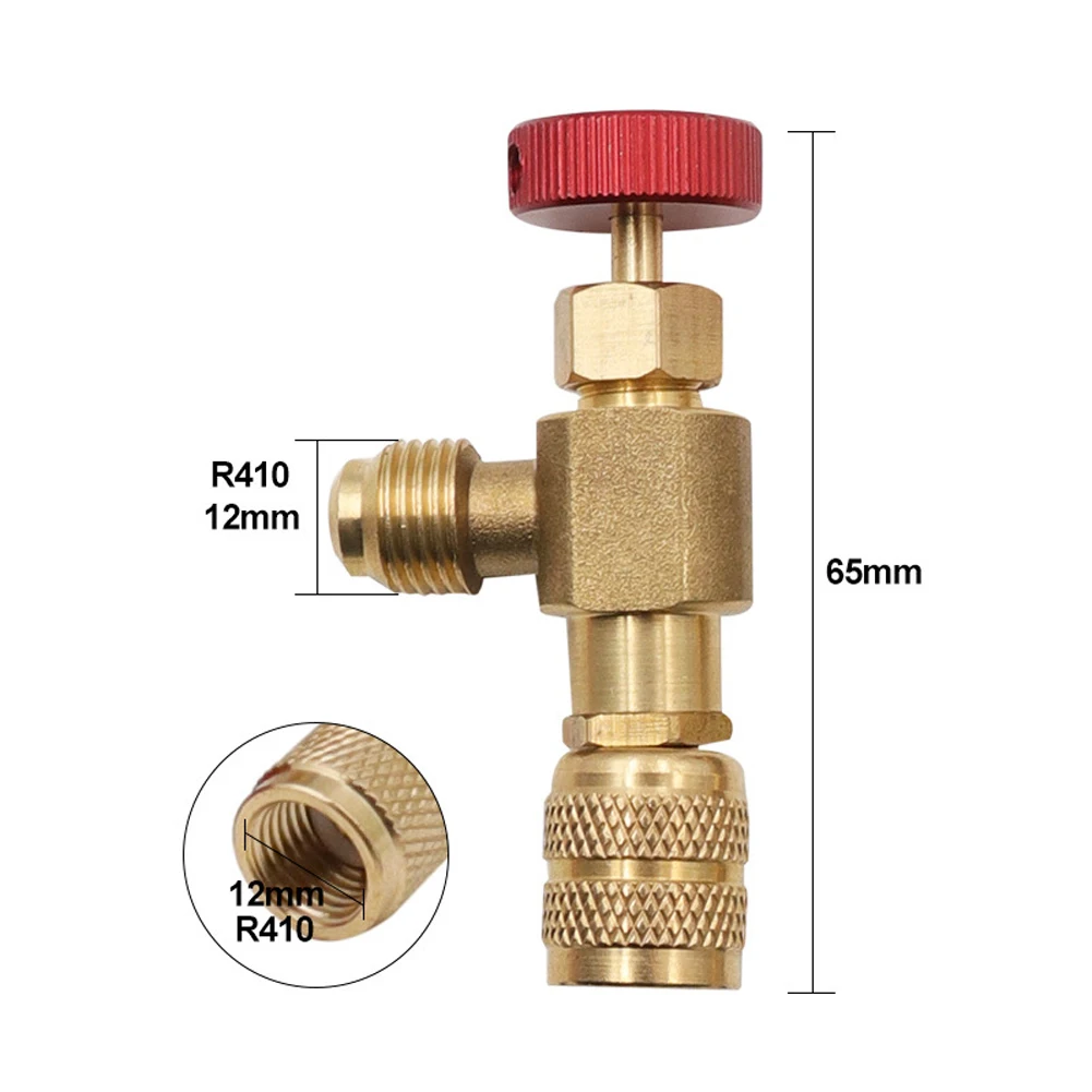 R410 R22 Air Conditioner Adding Fluorine Safety Valve Antifreeze Hand Leak-free Refrigerant Charging Valve