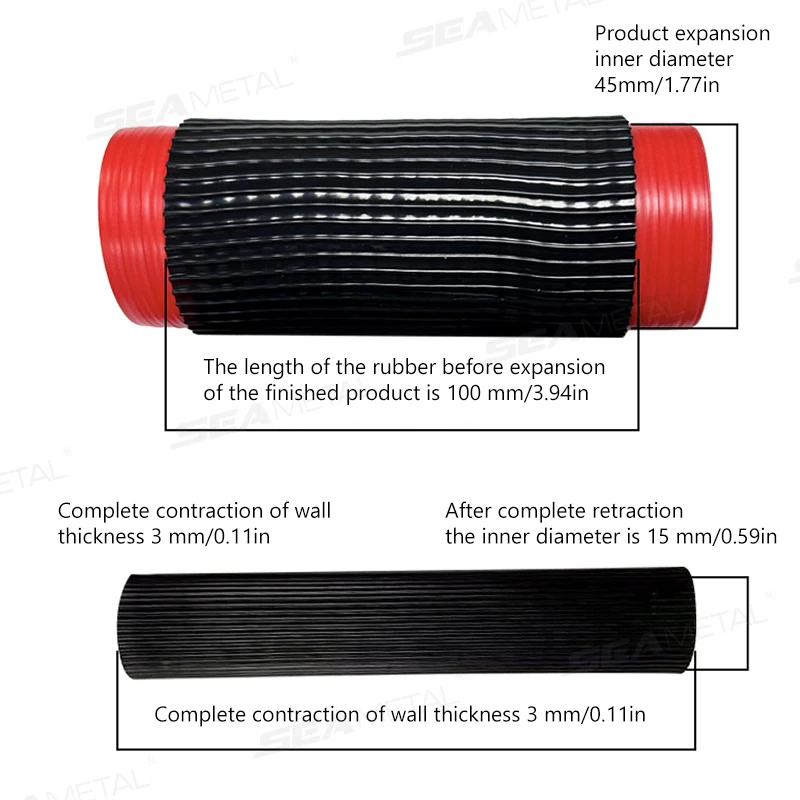 SEAMETAL دراجة نارية سيليكون غطاء المقود العالمي الذاتي تقلص عدم الانزلاق الدراجات النارية قبضة يغطي كم حامي غطاء