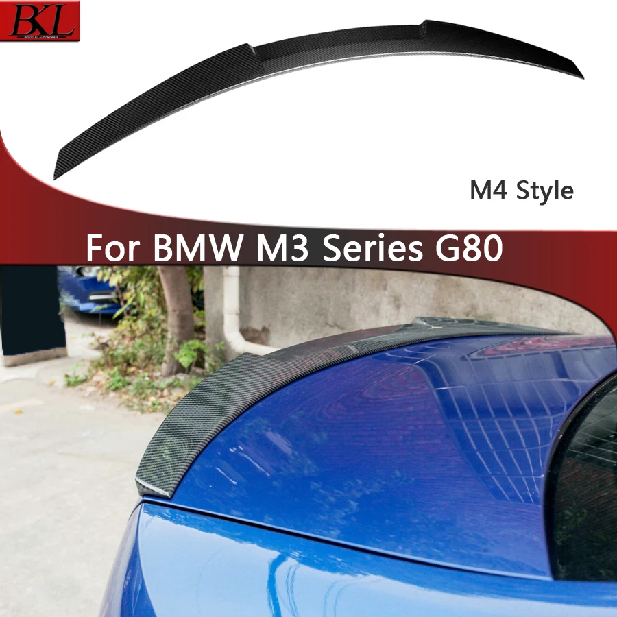 

For BMW M3 G80 M4 Style carbon fiber spoiler rear wing duckbill dry carbon fiber car fender modified tail upgrade