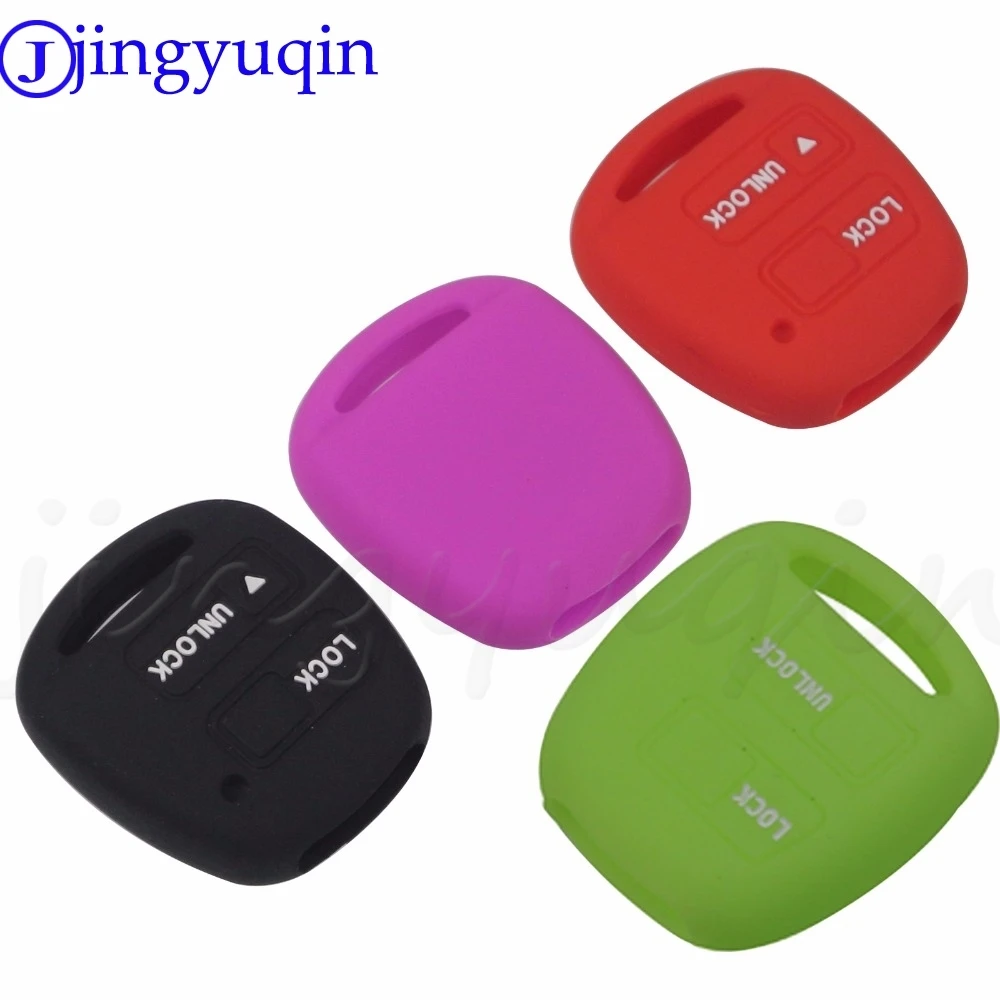 2 Buttons Remote Silicone Luminous choice Key Cover Case for TOYOTA CAMRY RAV4 PRADO COROLLA AVENSIS LAND CRUISER YARIS