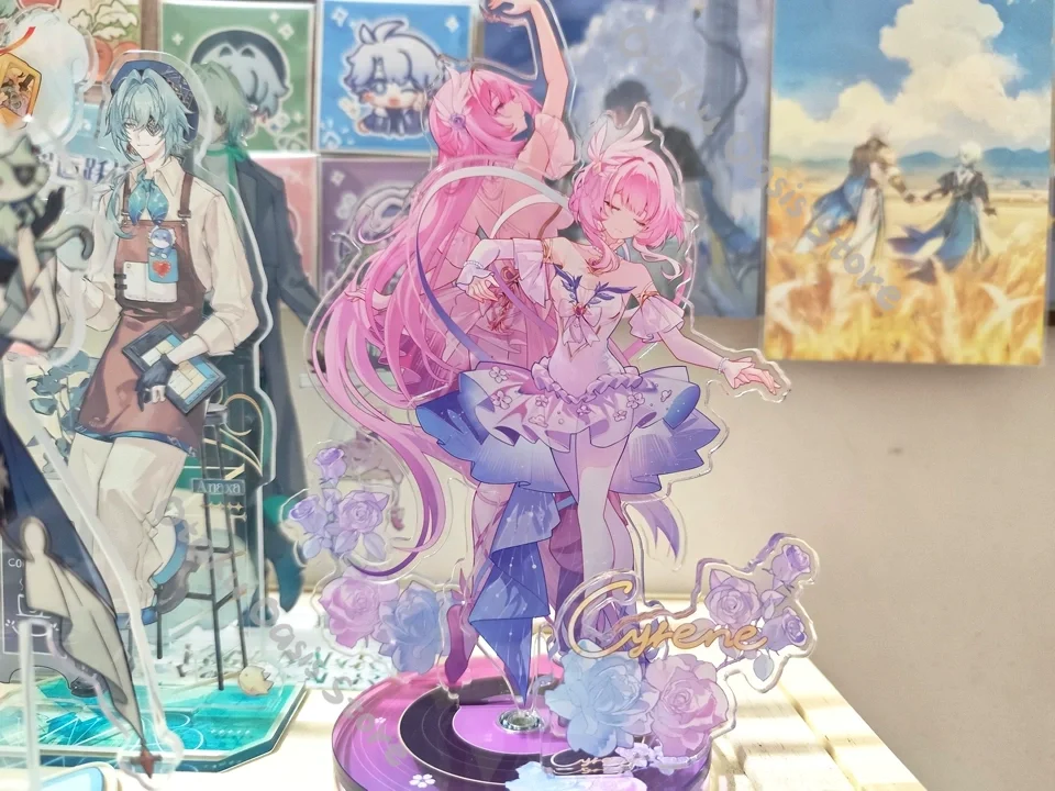 Honkai: Star Rail Cyrene Acrylic Rotating Standing Sign Ornament Embossed Metal Bookmark Pin Badge Cosplay Hanging Paintings