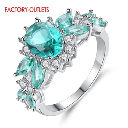 High Quality Sparkling CZ Finger Rings Original 925 Sterling Silver Ring For Women Shiny Female Fashion Jewelry Drop Shipping