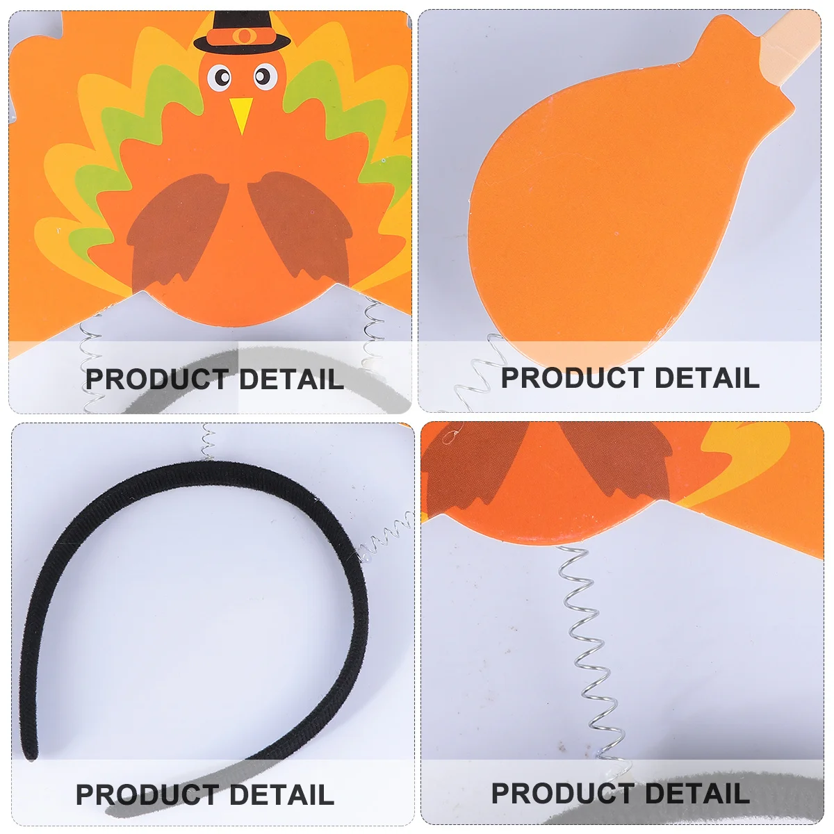 

3 pcs Turkey Headband Lightweight Comfortable Party Decoration Thanksgiving Day Headdress Photo Prop Accessory