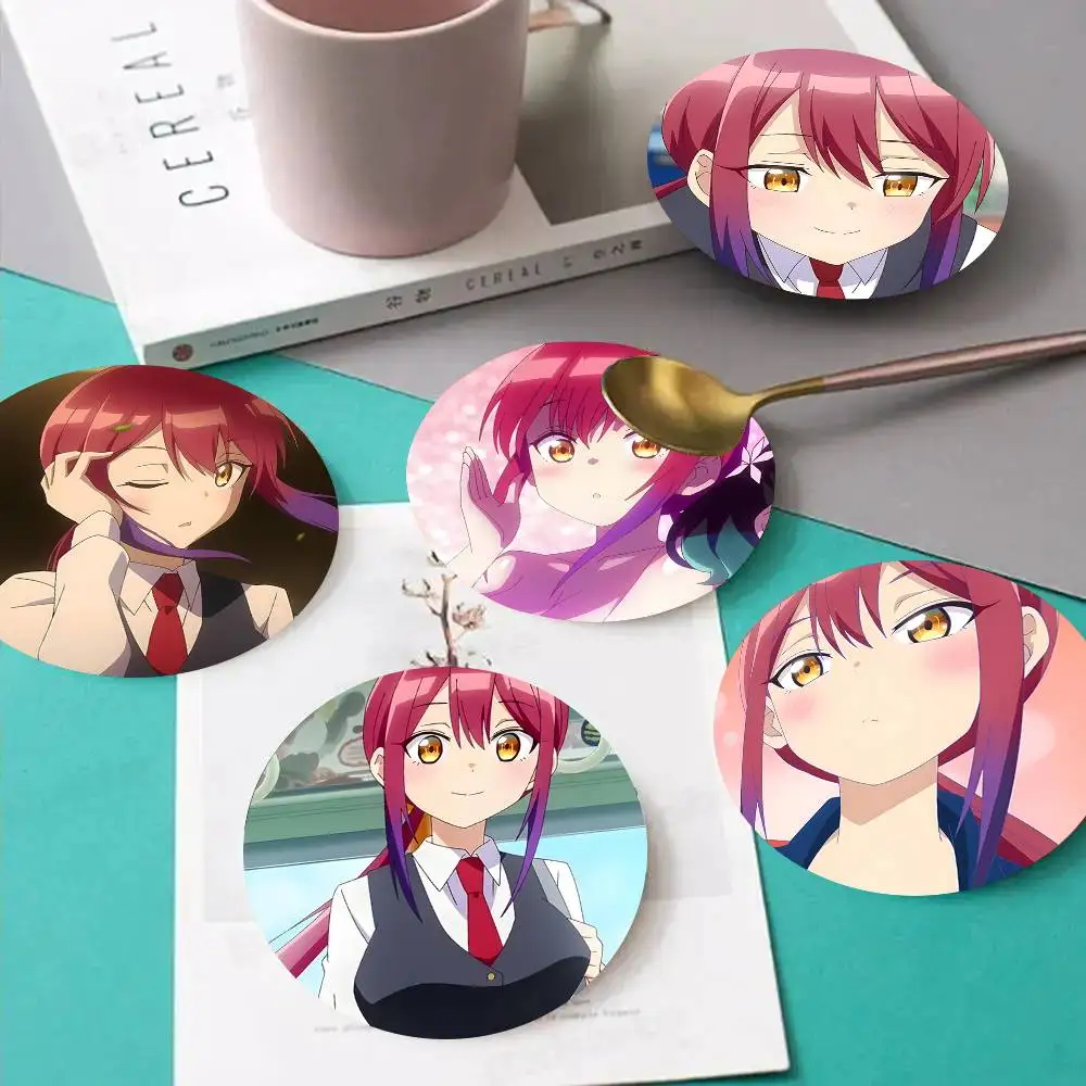 1pc Atori Mizutori Bad Girl Wooden Coaster Colour Printing Cup Mat Home Desk Decoration Gifts