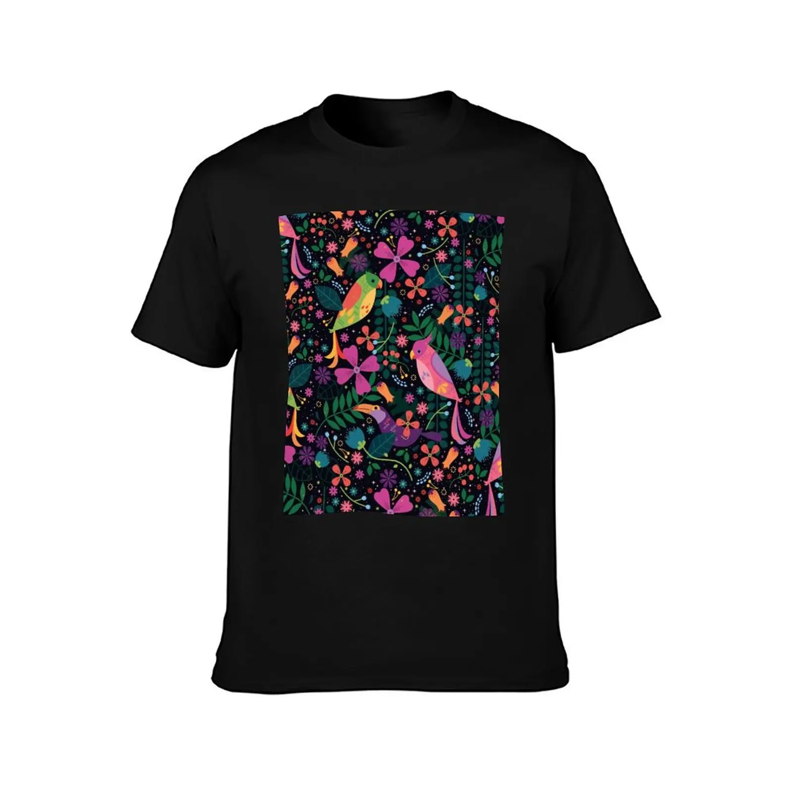 Enchanted Birds T-Shirt Big and Tall Gym T-Shirt