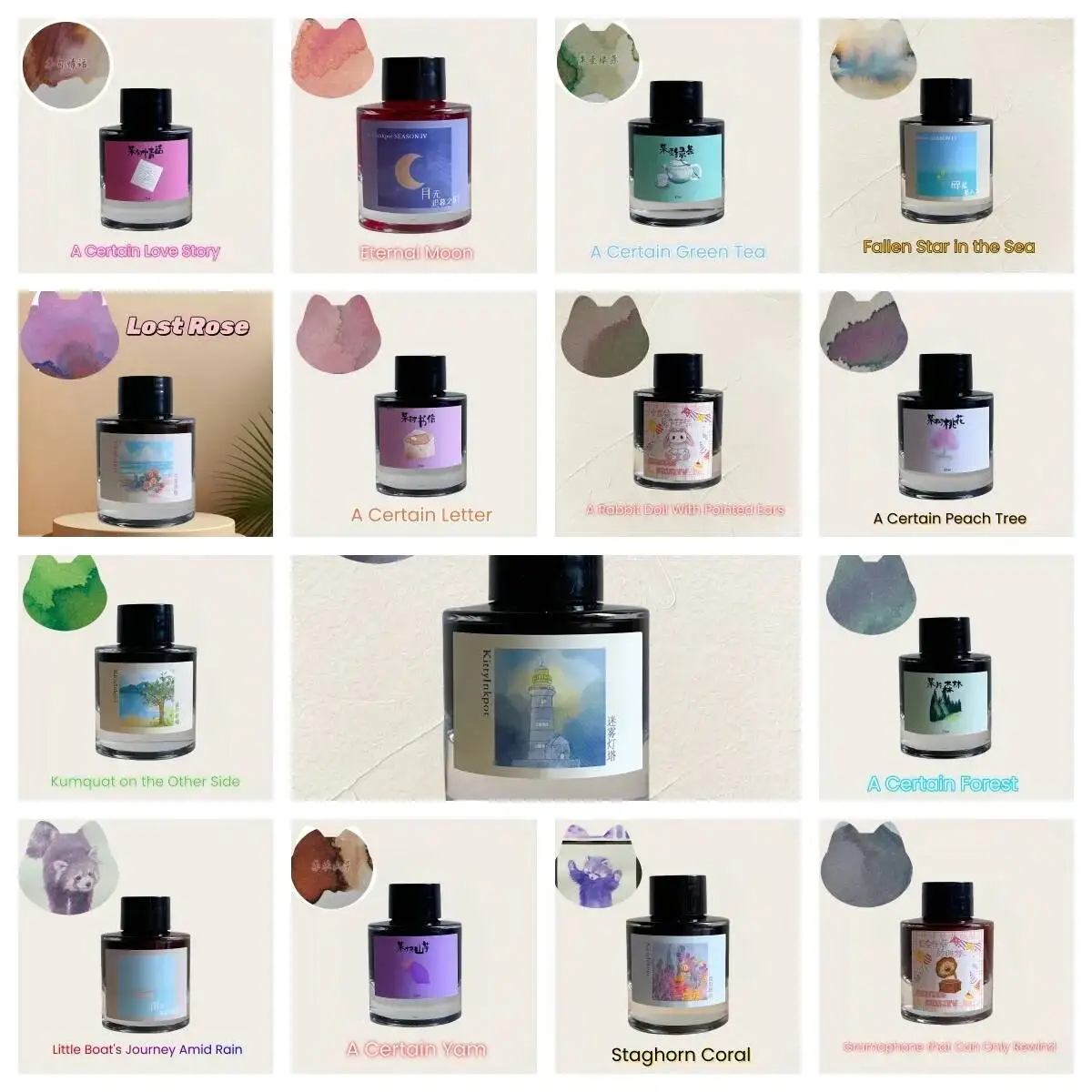 KittyInkpot Ink Collection Beautiful Chromatography Sheen Shade Ink 35 ml – Detail 3