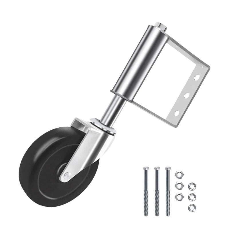 652F Heavy Duty Gate Wheel Replacement Spring Loaded Gate Caster Wheel with 360 Swivels Gate Support Helper Easy to Install