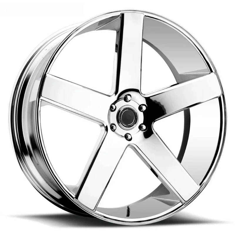 0Aluminum Alloy Polish Chrome Wheels Rim Silver 5x114.3 5x120  5x130 18 19 20 21 22 23 24 26 Inch