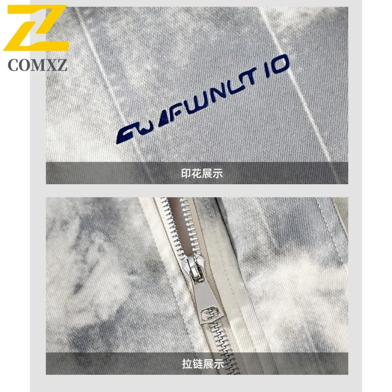 سترة COMXZ Urban للرجال بتصميم بسيط وغطاء للرأس لتسلق الجبال وخفيفة الوزن سترة واقية بتصميم يومي مريح للخريف معطف جديد #6