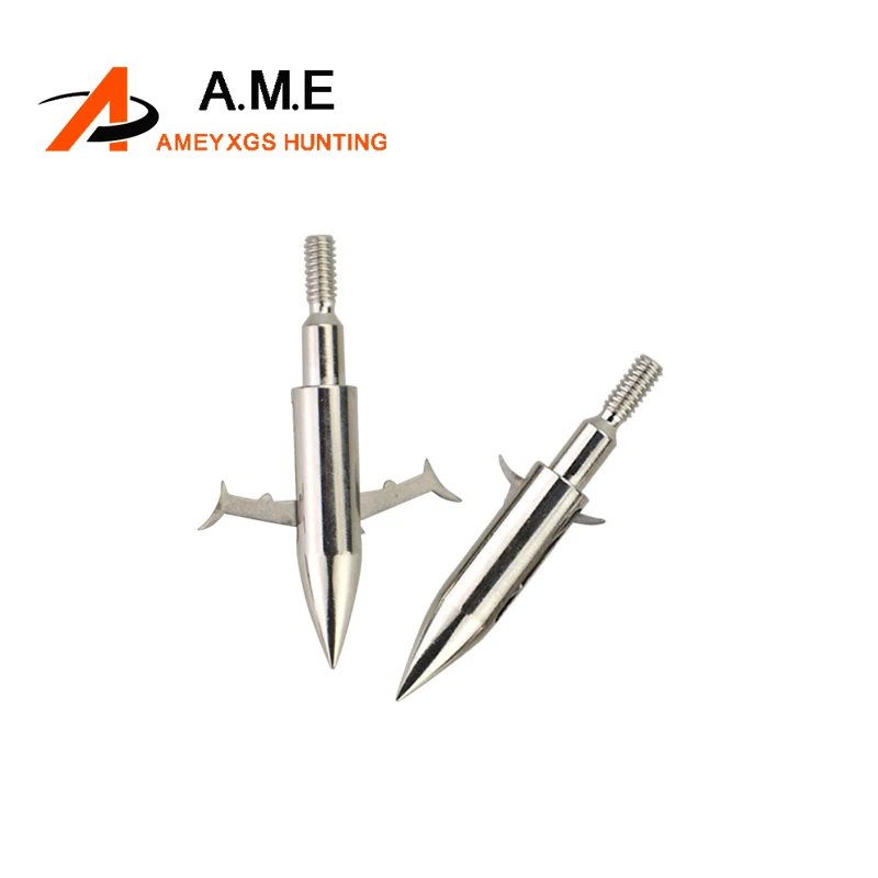 6/12Pcs Archery Bowfishing Arrowhead 160 Grain Stainless Steel 2 Expandable Broadheads Fishing Hunting Tip Point