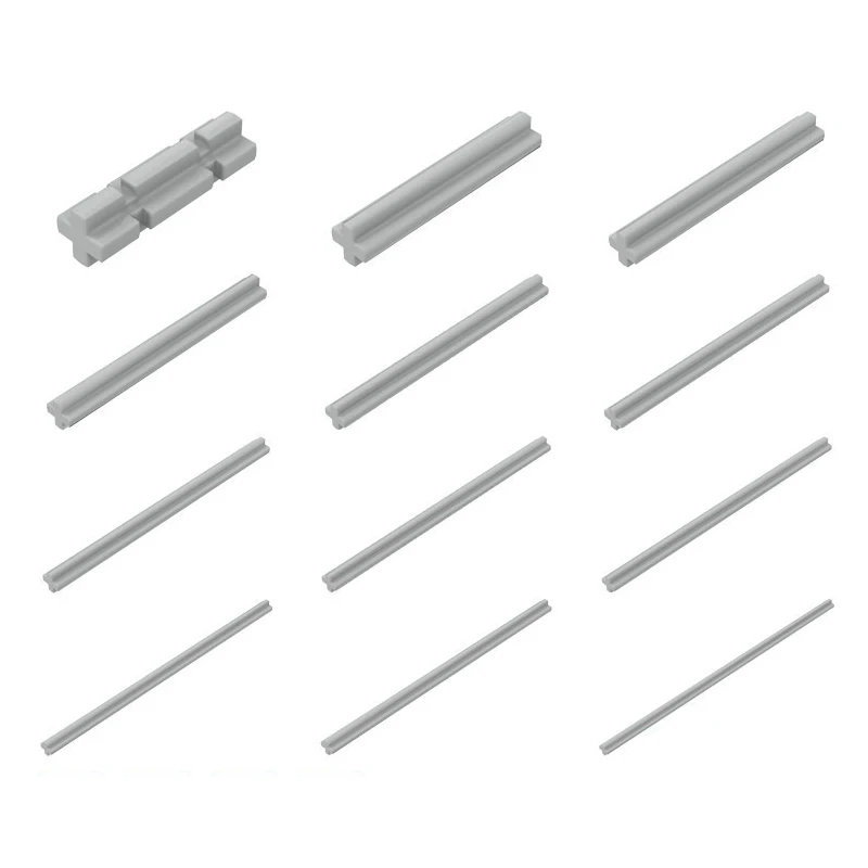 50개 기술적 MOC 부품 DIY 자동차 모델용 축 브릭 어린이 장난감 3705 3706 3707 3708 3737 4519 23948 32062 32073 44294 50451