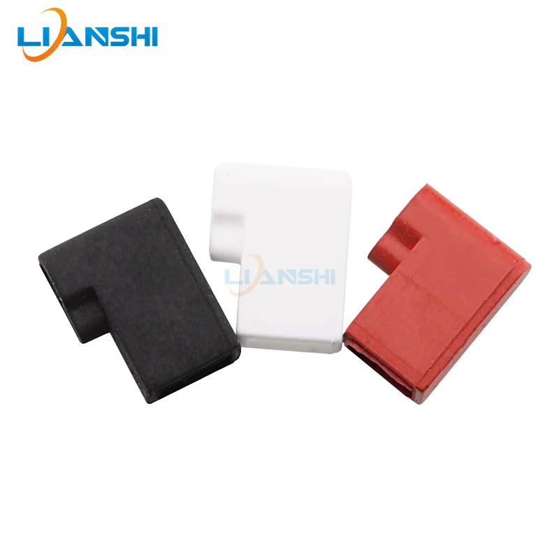 

100pcs 4.8 Double wire elbow silicone sheath 187 elbow terminal sheath high temperature resistant 4.8 elbow flag spring sheath
