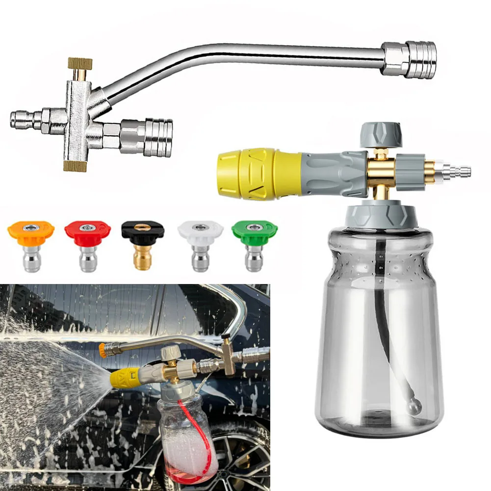 1000ml Handheld Foam Watering Can Sprayer High Pressure Car Wash Spray Bottle Pressure Washers Parts Household Cleaning Tools