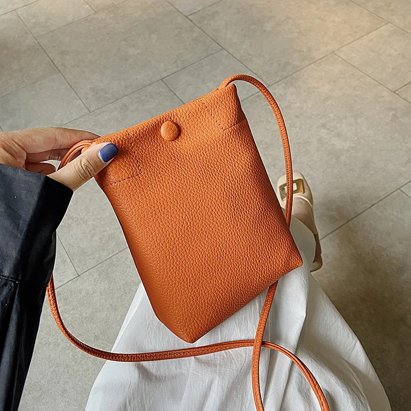 Summer Ladies Crossbody Bag Fashion Simple Mini Bucket Bag Solid Colour Female Phone Handlbag New Ladies Cross Bag