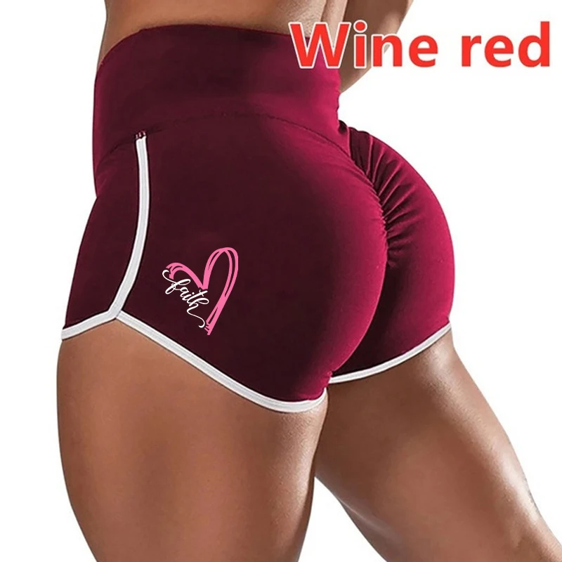 Summer Sports Shorts Women High Waist Stretch Seamless Fitness Tights Push-ups Gym Training Tights