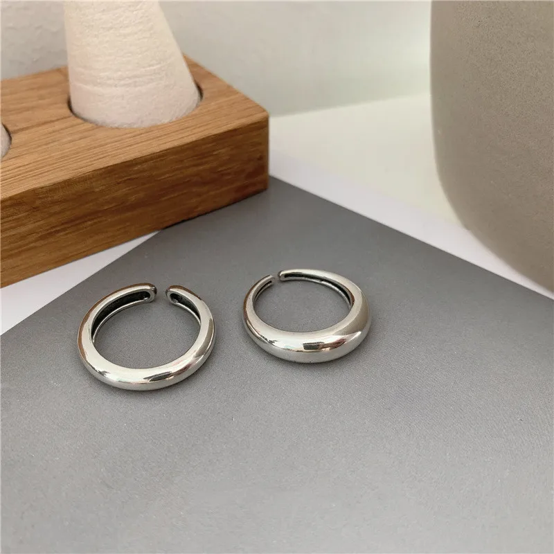 925 Sterling Silver Minimalist Finger Open Ring For Women Creative Vintage Punk Knotted Geometric Fine Party Jewelry Gifts