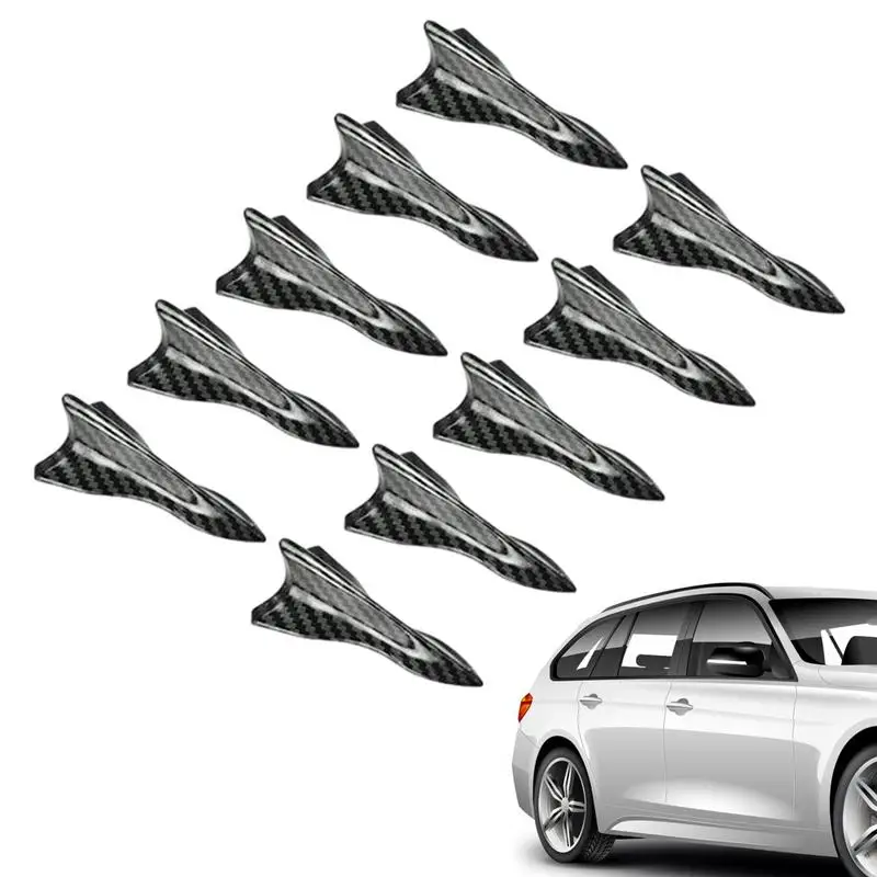 

Car Roof Fin 10pcs Waterproof Sun Protection Shark Fin Antenna Flexible Exterior Car Roof Decoration Multifunctional Decorative