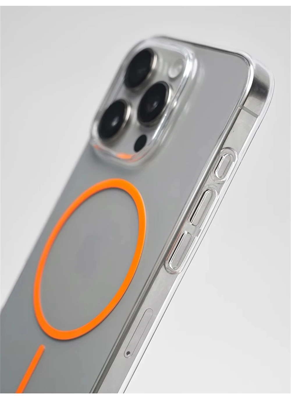 Ultradünne Transparente HD Einfache Hart-PC-Hülle für iPhone 18 17 16 15 Pro Max 14 13 12 mit Magsafe Magnetischer Drahtloser Ladeabdeckung – Detail 4