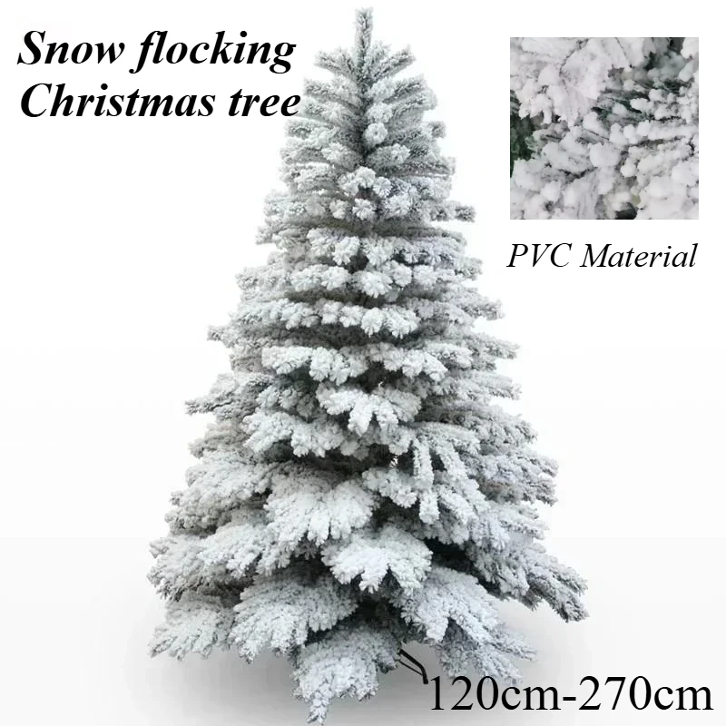 

Artificial Christmas Tree Large PVC Snowflake Flocking Encrypted Christmas Tree 1.2M-2.7M Home Christmas Atmosphere Decoration