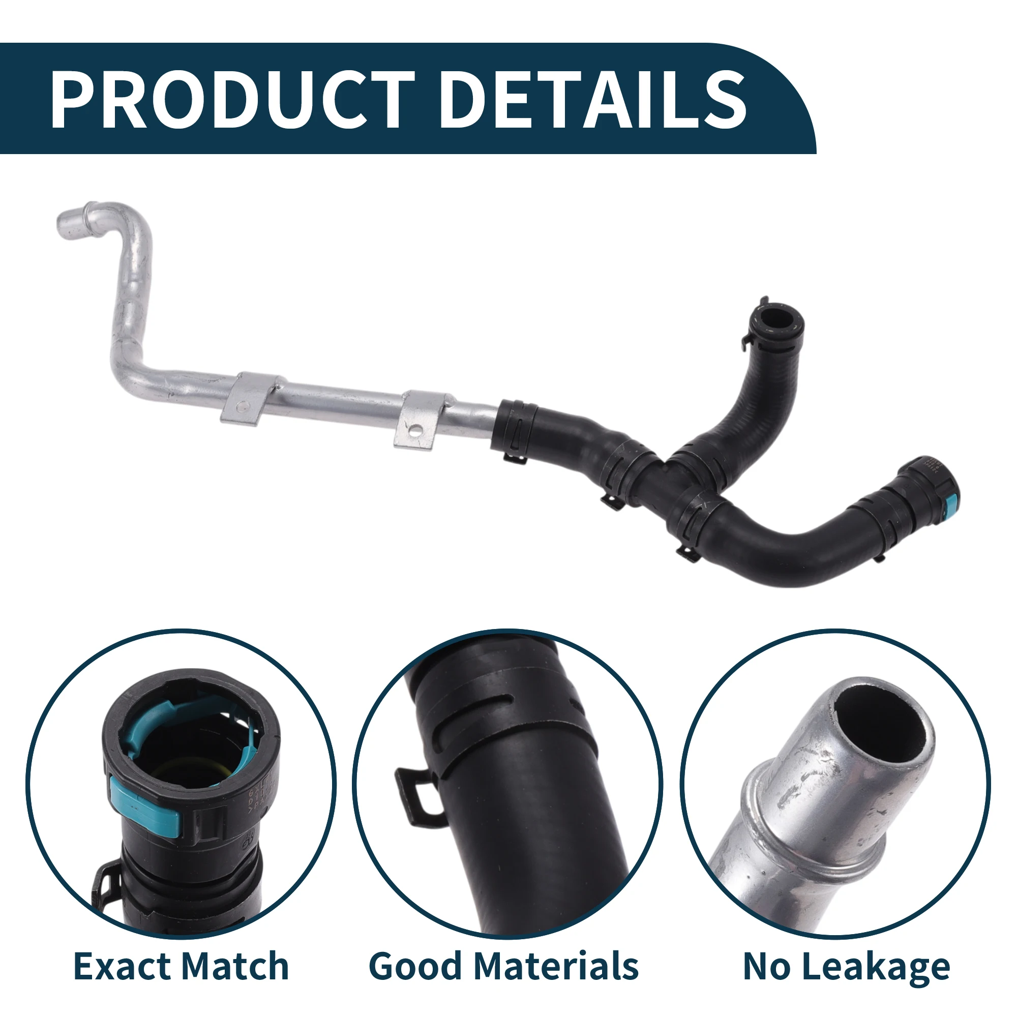 

UXCELL Radiator Hose Heater Hose No.LR034598 for Land Rover for Range Rover Sport 2014 Rubber Iron Warm Water Pipe Black 1 Pc