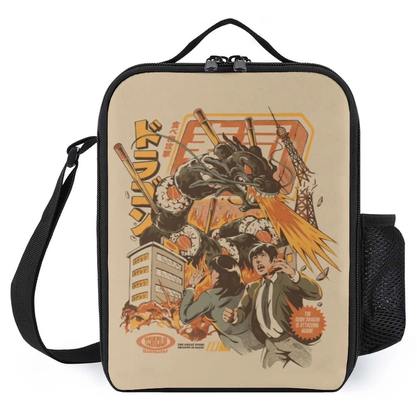 

Asian pho noodle soup Lonchera Printed Child Picnic Bag Cold Bag Lunch Bag Insulation Lunch Box Bag