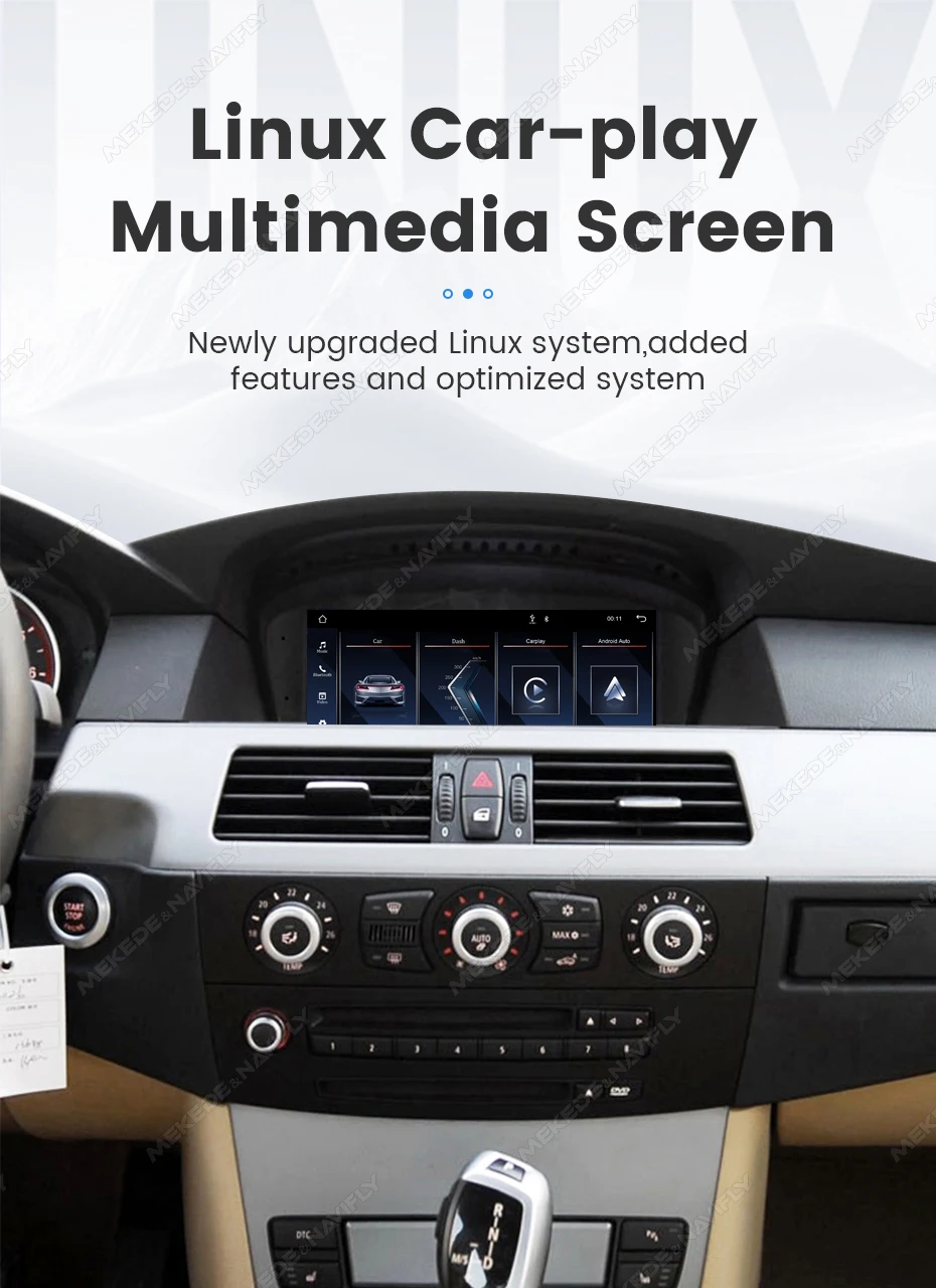 MEKEDE Autoradio für BMW 3er 5er Serie E60 E61 E63 E64 E90 E91 E92 E93 CIC CCC GPS Navigation Carplay Android Auto Multimedia-Einheit – Detail 14