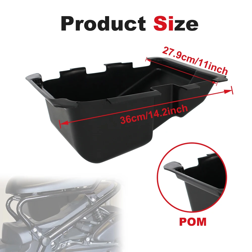 Motorcycle Under Seat Storage Container and Cargo Bin Replacement For Honda Ruckus 50 (Zoomer)  2003-2020 2021 2022 2023 2024