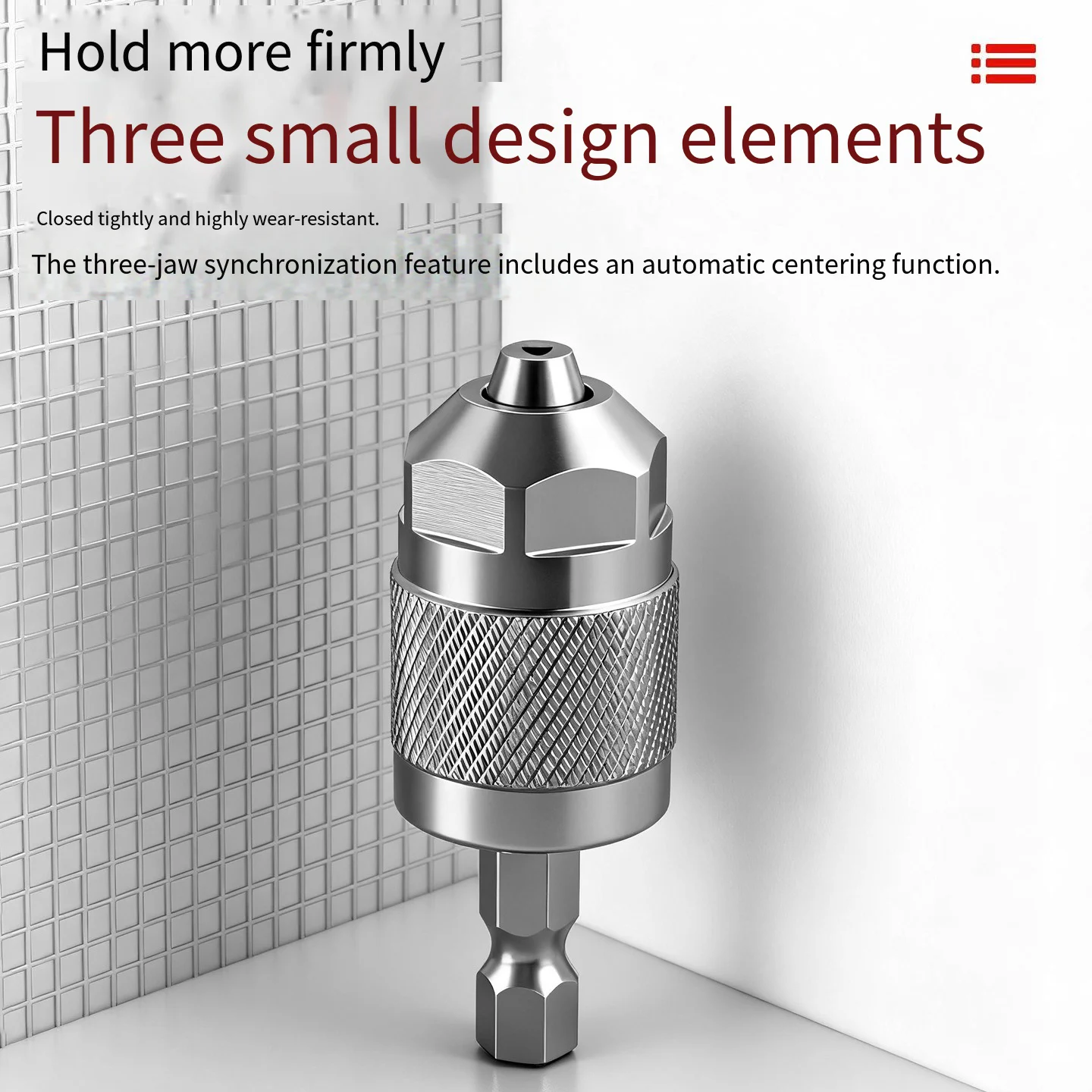 

Drill Chuck Adapter Quick Change Pneumatic Drill Chuck 3-Jaw Hex Shank Chuck Professional Converter Hex Shank for Woodworking