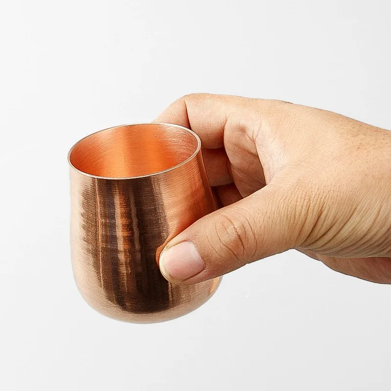 

240ml/300ml Handmade Purple Copper Water Cup, Insulated and Heat-resistant, with A Handicraft Like Design