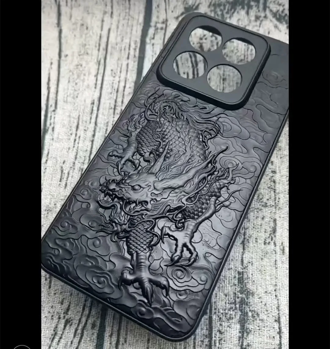 

Case For Xiaomi 15 Pro max ebony wood Stereo Emboss Carved Wood TPU Cover Case For Xiaomi 15 Mi 15 Pro