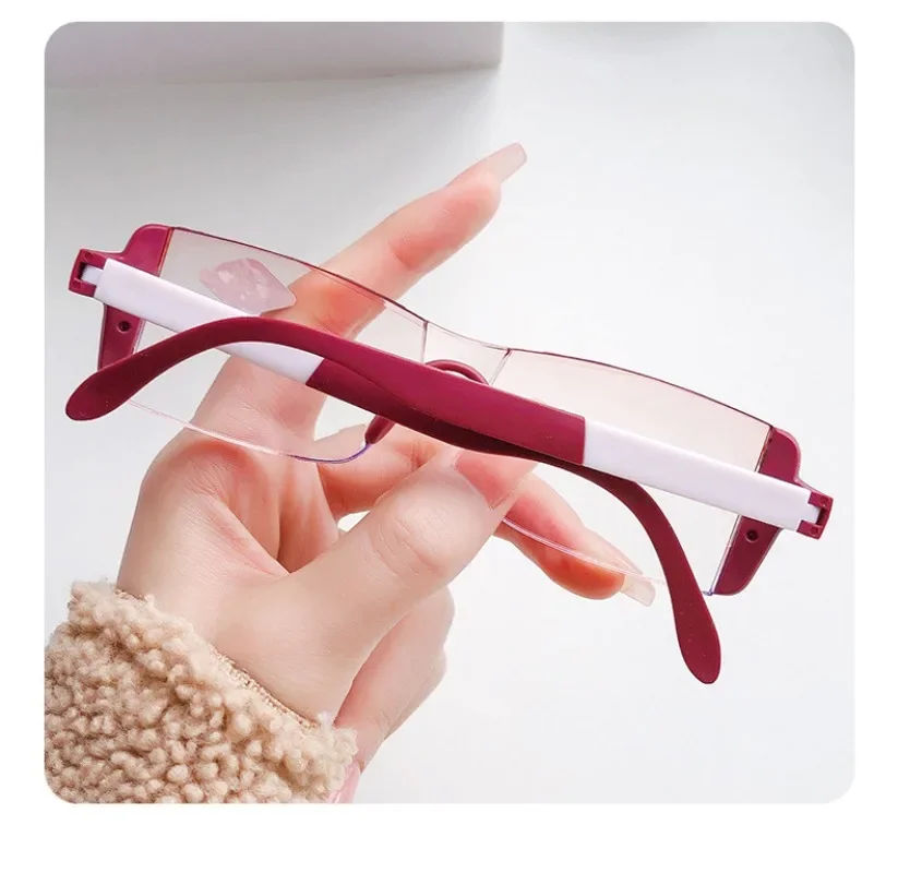 Fashion Reading Glasses Men Women Clear Lens Half Frame Presbyopic Eyewear 1.0 1.5 2.0 2.5 3.0 3.5 4.0 for Reader
