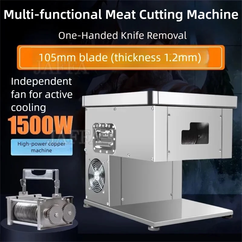 Commercial Stainless Steel Electric Meat Slicer ic Meat Cutter for Beef, Pork, Deli, Kitchen Restaurant Butcher Shop Easy Clean